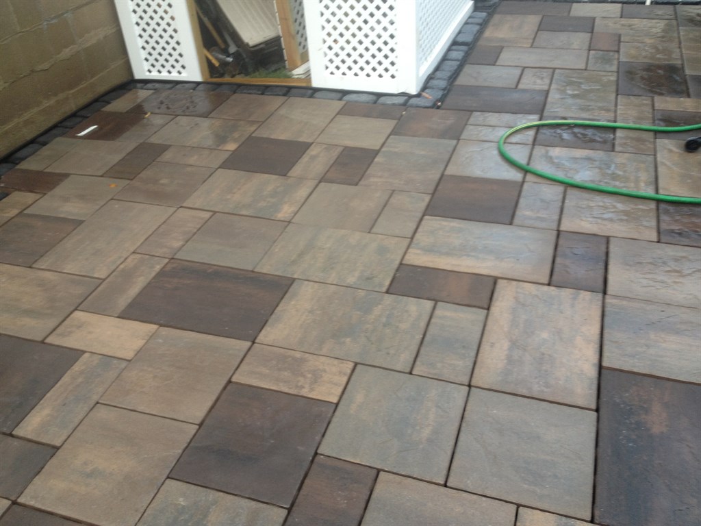 Patio around deck