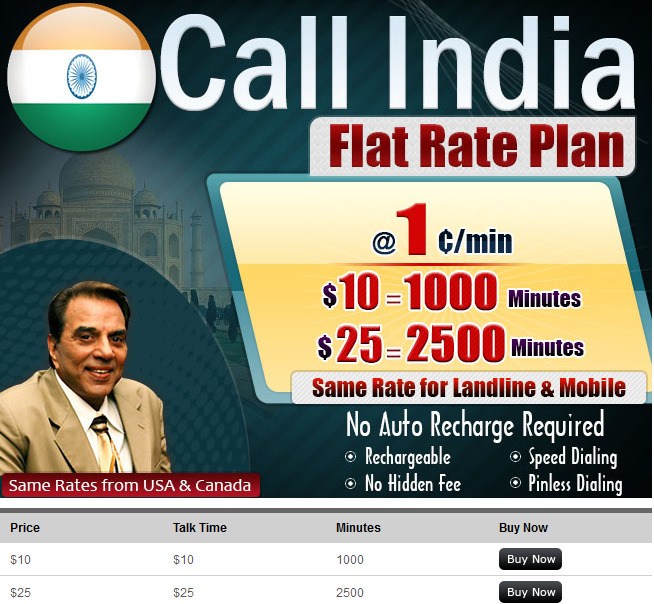 Cheap calling to India