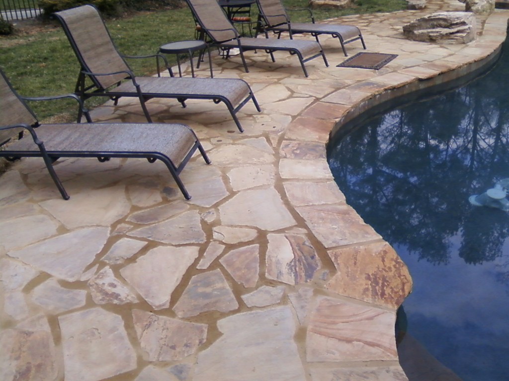 Flagstone Pool Deck