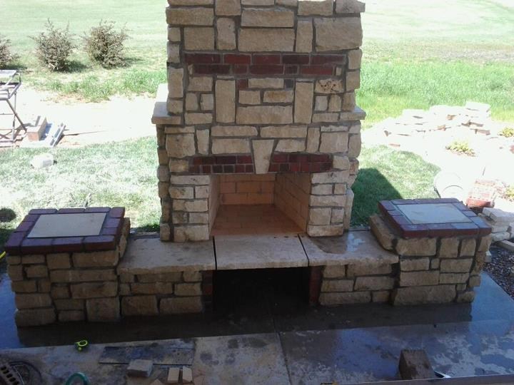 outdoor fireplace