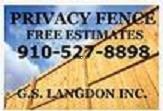 Logo for G S Langdon Fence Inc