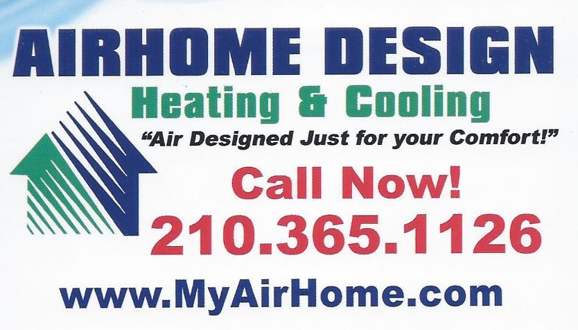 AIRHOME DESIGN HEATING AND COOLING logo