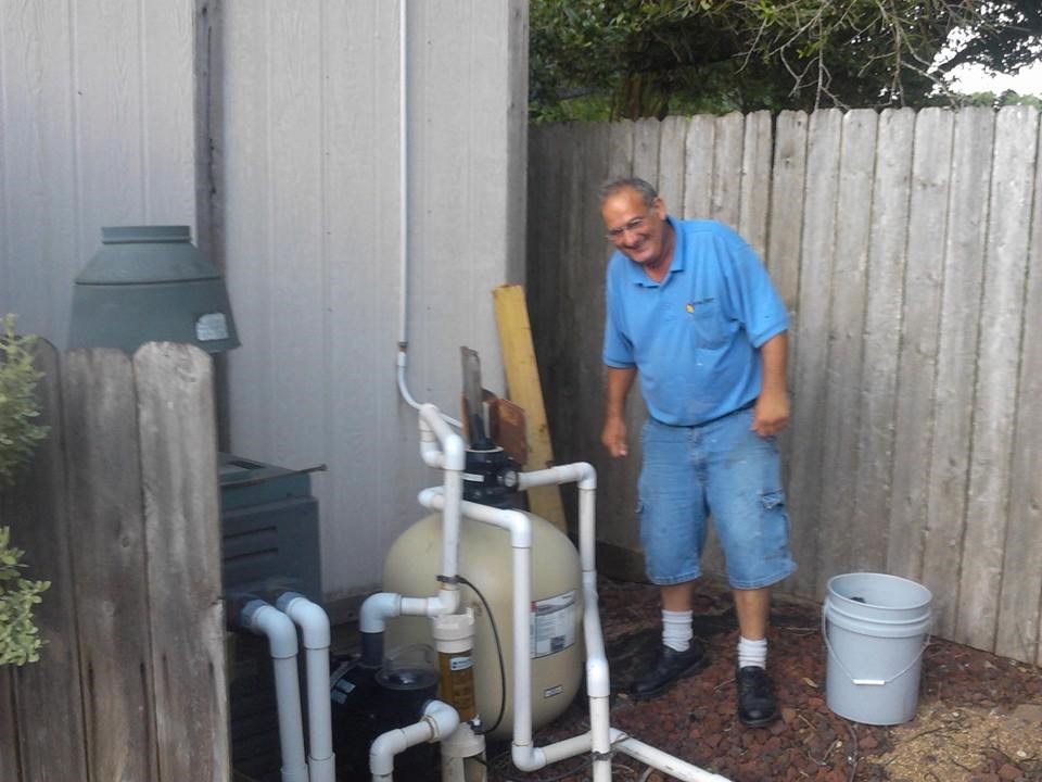 He was happy because he finally got the Pool Pump in working order 