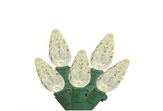 C6 LED Warm White Christmas Lights