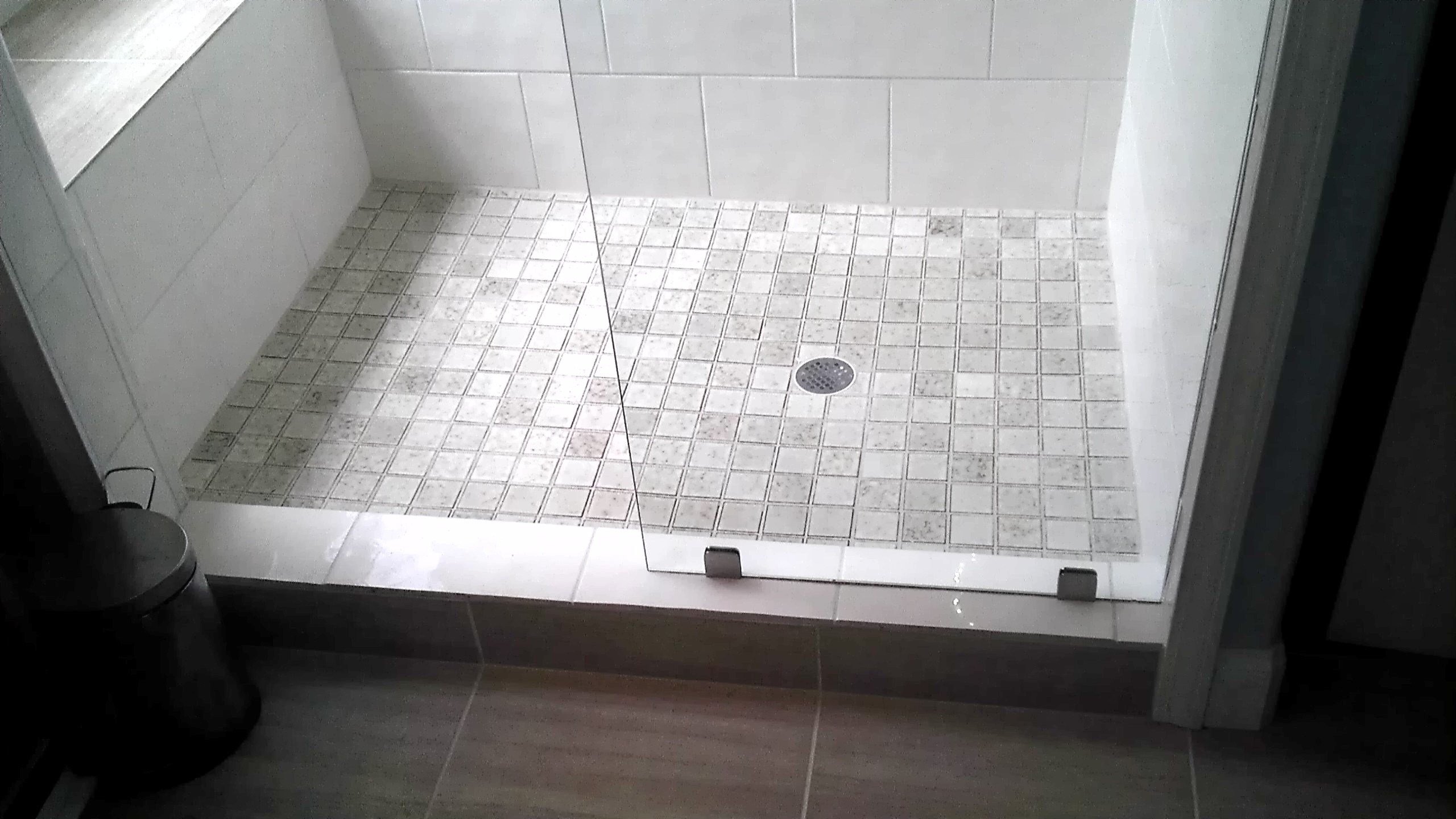 tiled shower