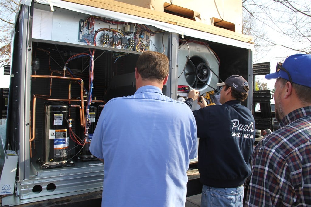 Purl's Sheet Metal Installing new Unit