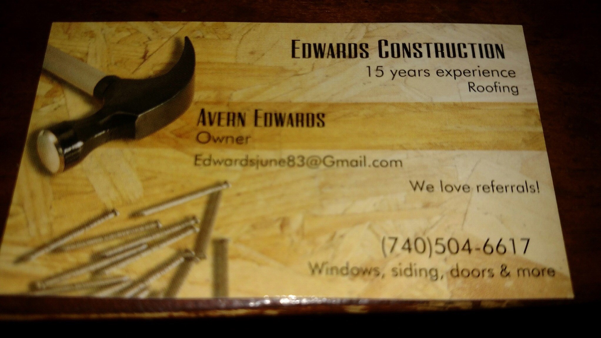 Edwards construction logo