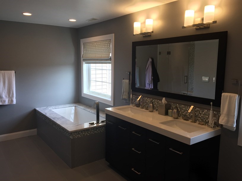Vanity and tub