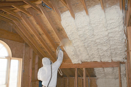 Spray foam application