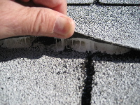 Improperly sealed shingles