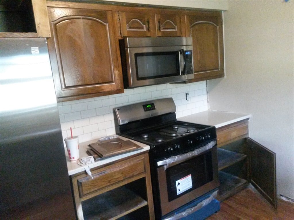 old stain cabinets 
