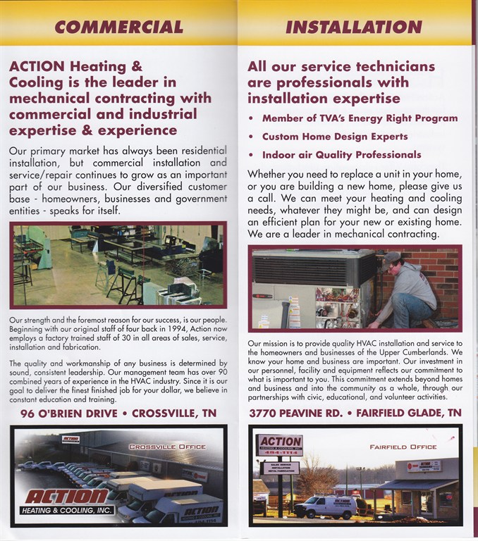 Action Heating & Cooling Inc Reviews Crossville, TN Angi