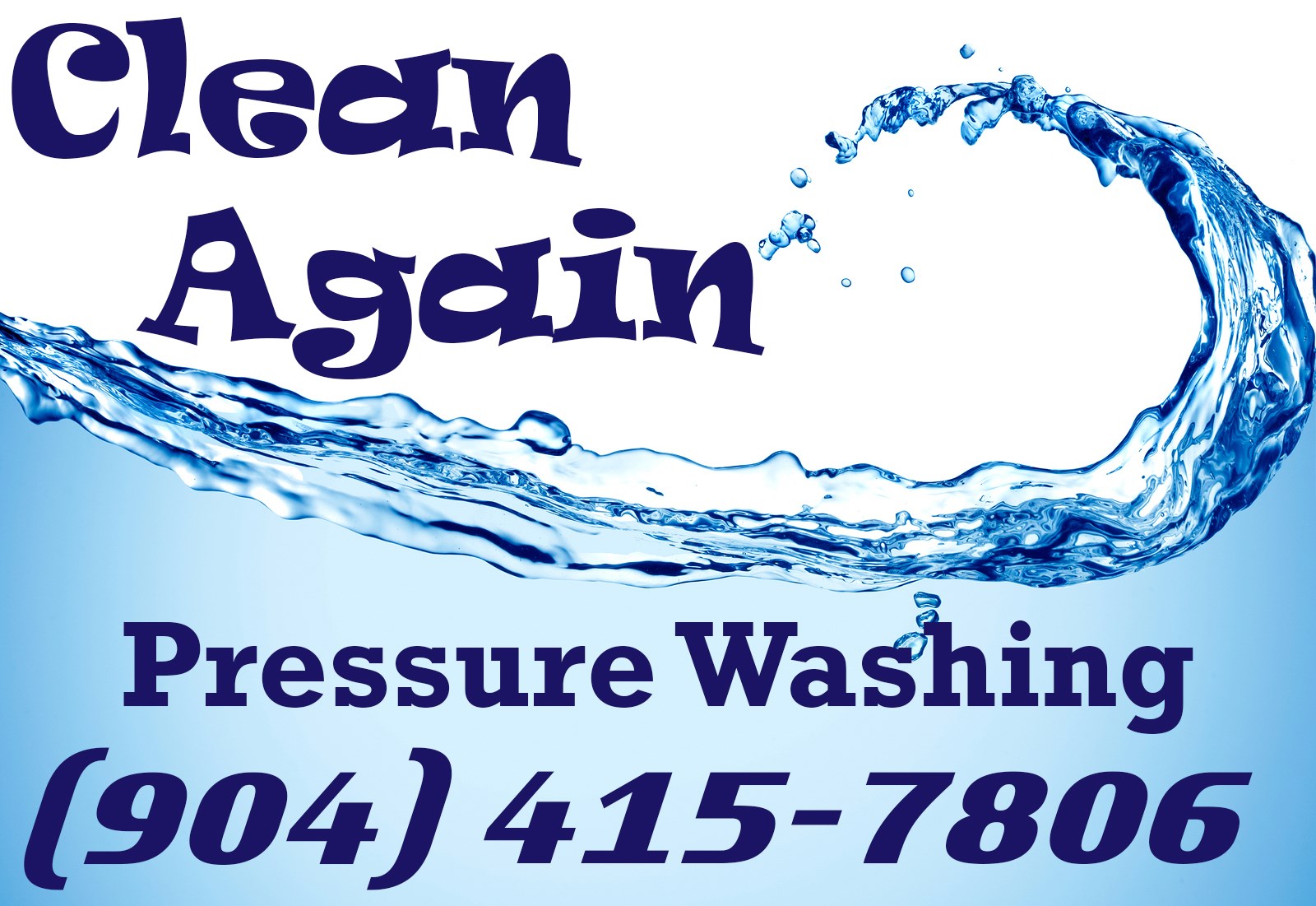 Clean Again Pressure Washing logo
