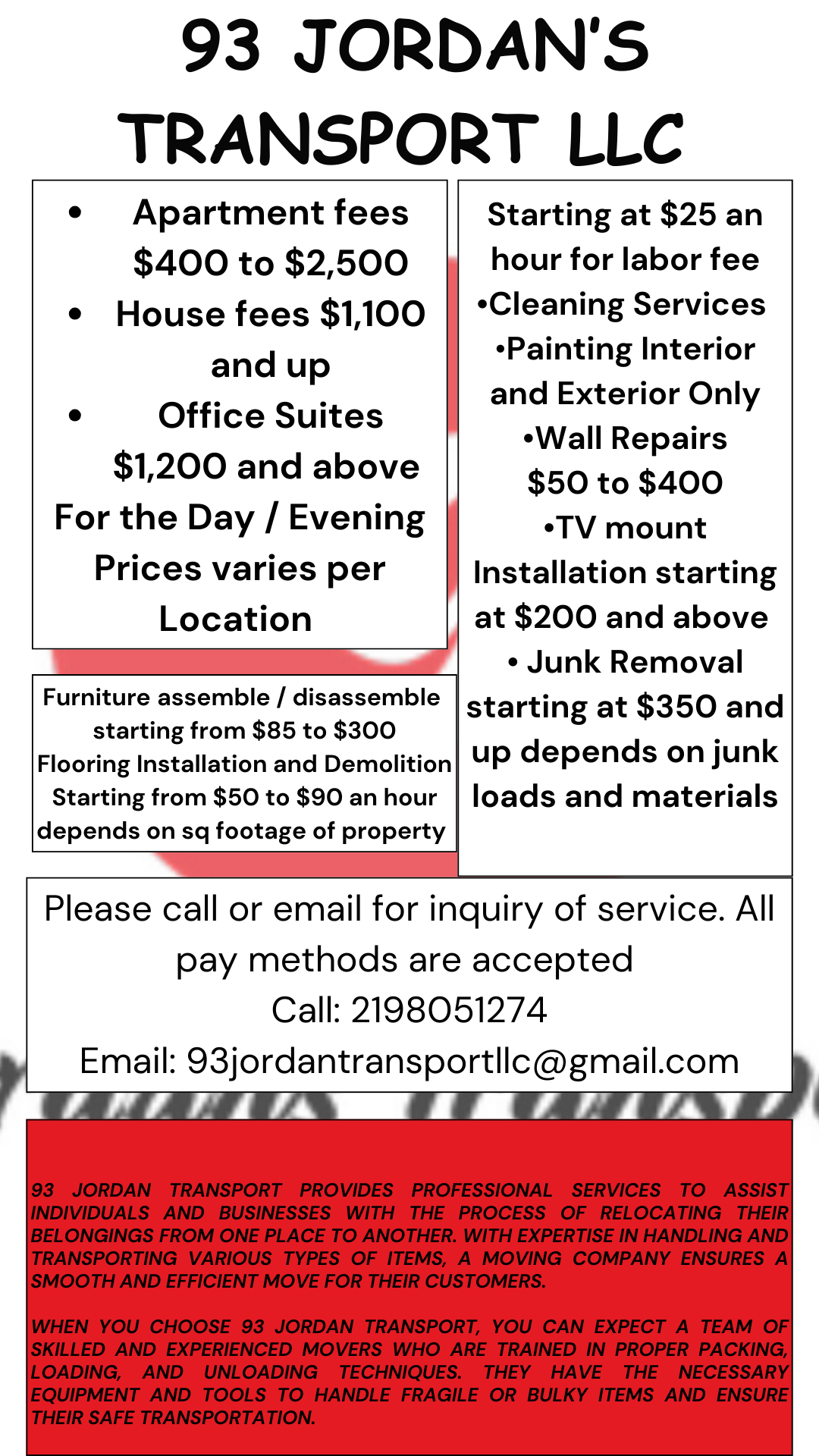 Avatar for 93 Jordan’s Transport LLC