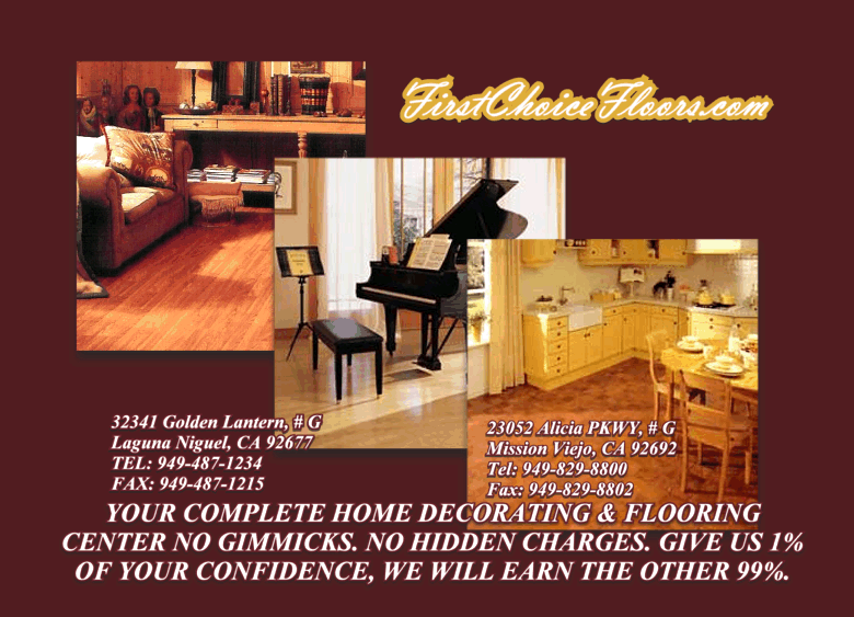 FIRST CHOICE CARPET & FLOORING Reviews Laguna Niguel, CA Angi