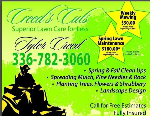 Avatar for Creeds Cuts Lawncare