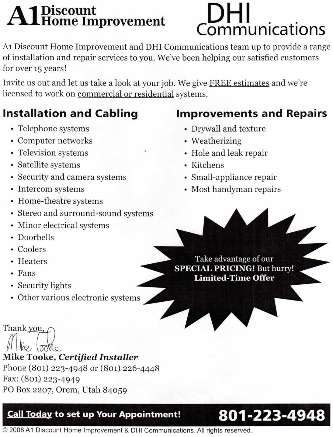 A-1 Discount Home Improvement inc. logo