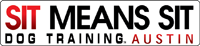 Logo for Sit Means Sit Austin Dog Training