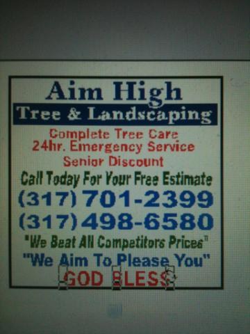 Aim High Tree and Landscaping logo