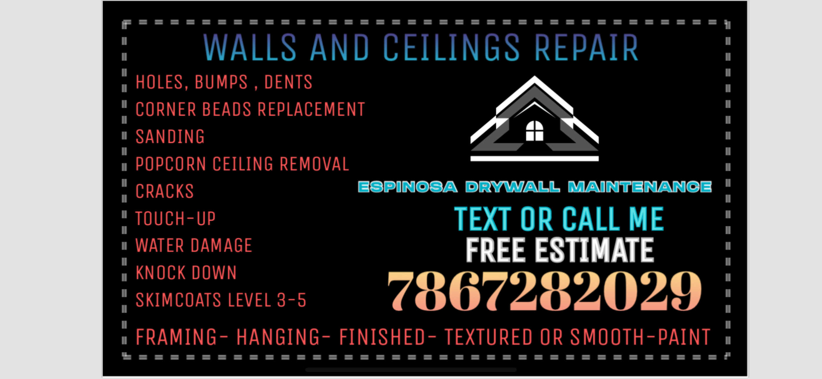 Avatar for Espinosa Drywall maintenance 