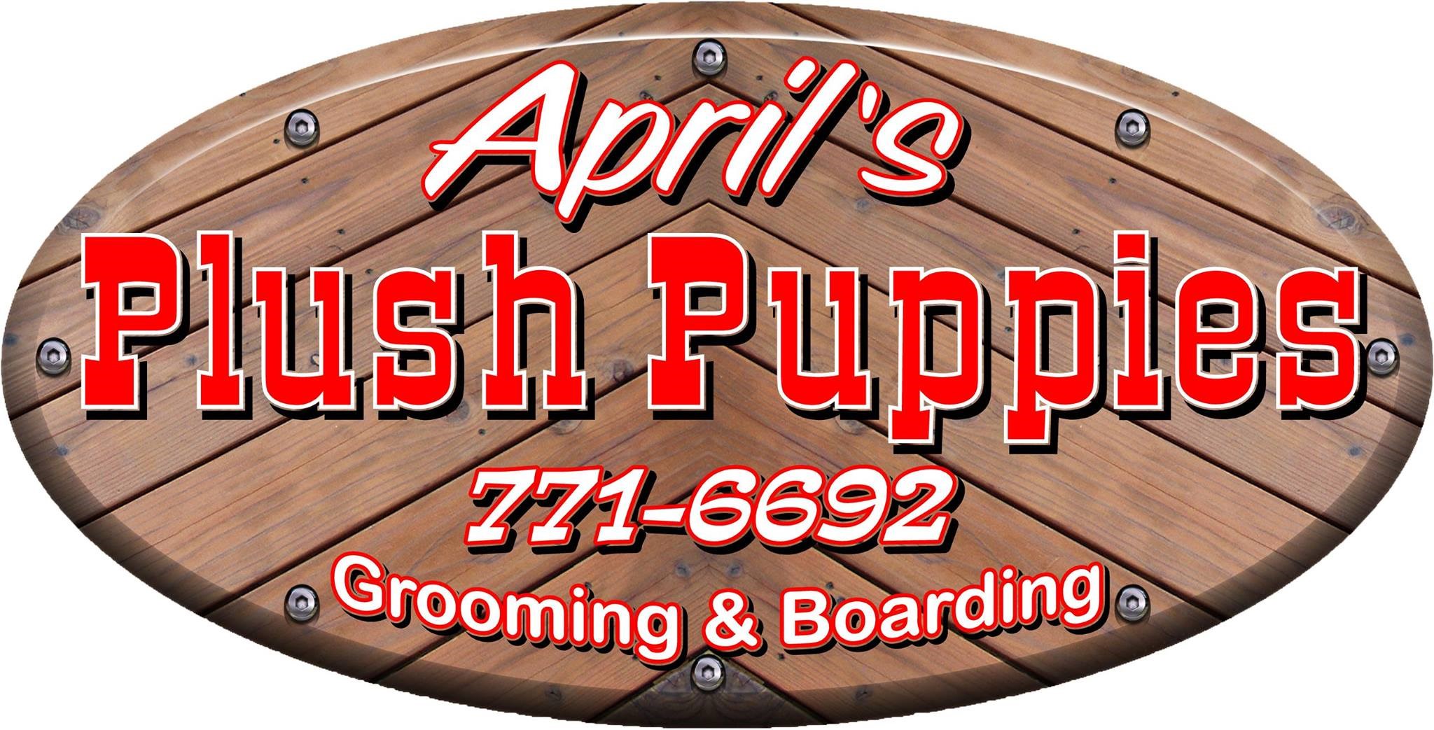 Logo for April'sPlush Puppies Grooming,& Boarding