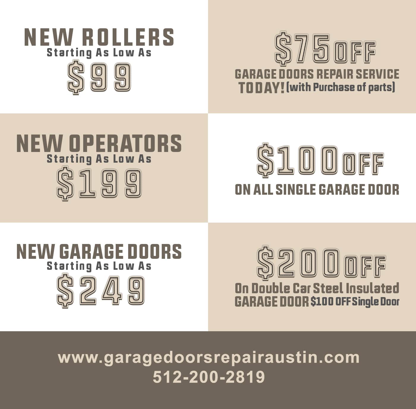 Logo for Garage Doors Repair Austin TX