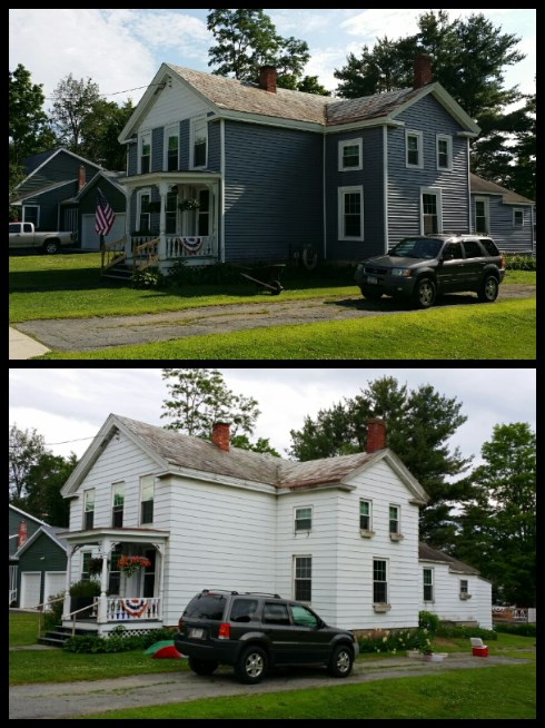 Before and after siding project