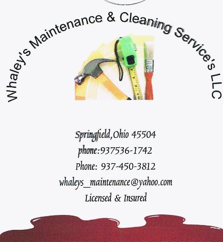 Whaley's Maintenance & Cleaning Service's LLC logo