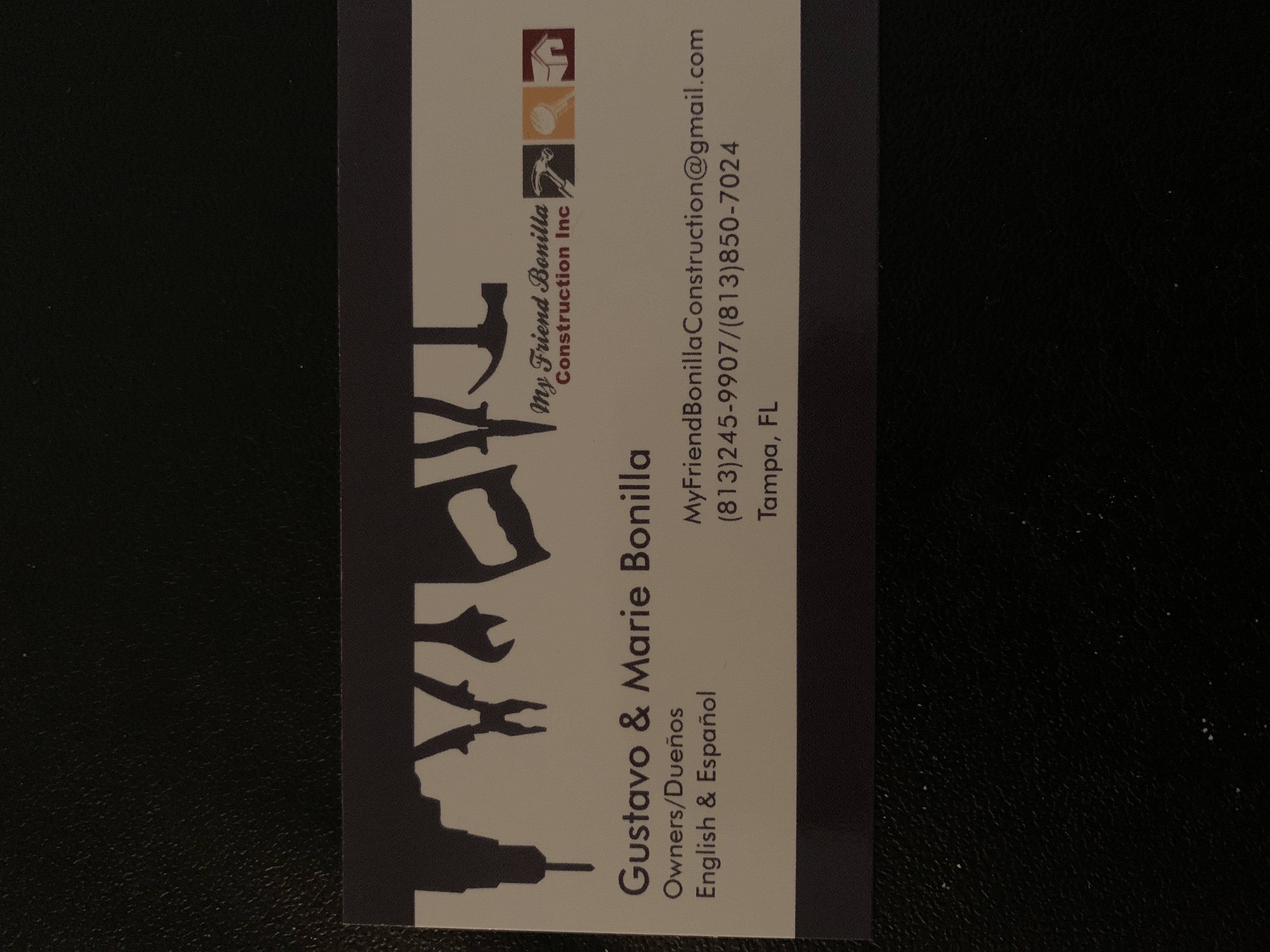 Logo for My Friend Bonilla Construction