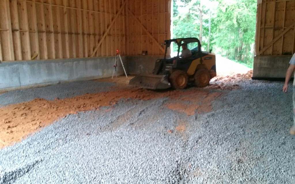 Placing stone base