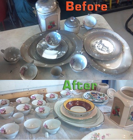 Dishes restoration