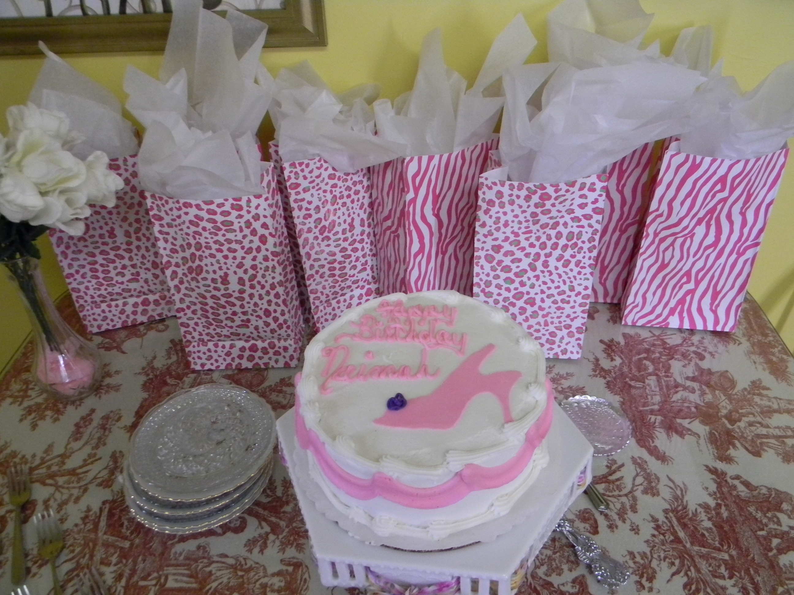 Birthday Cake and Goody Bags