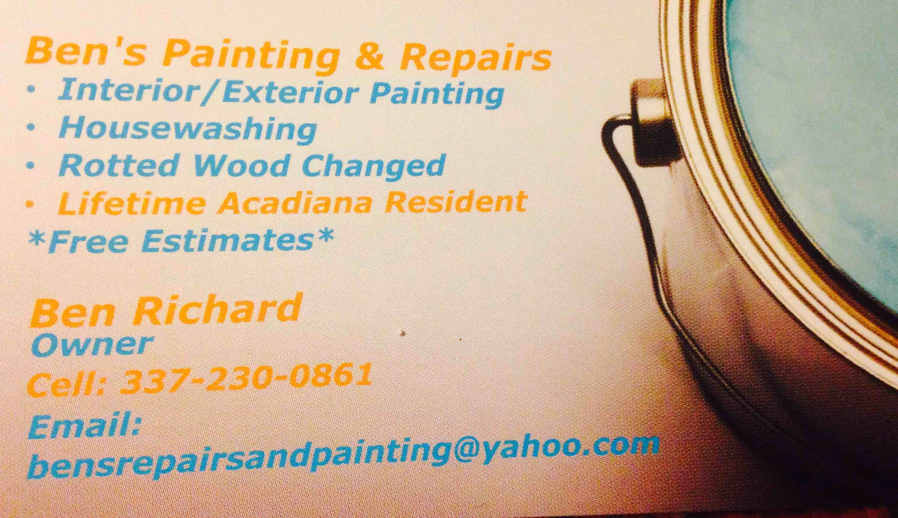 Ben's Painting & Repairs logo