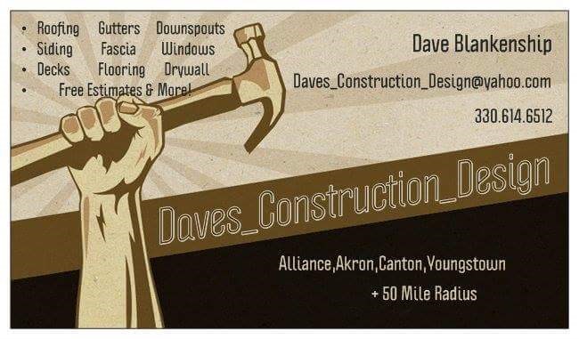 Logo for Daves Construction Design LLC