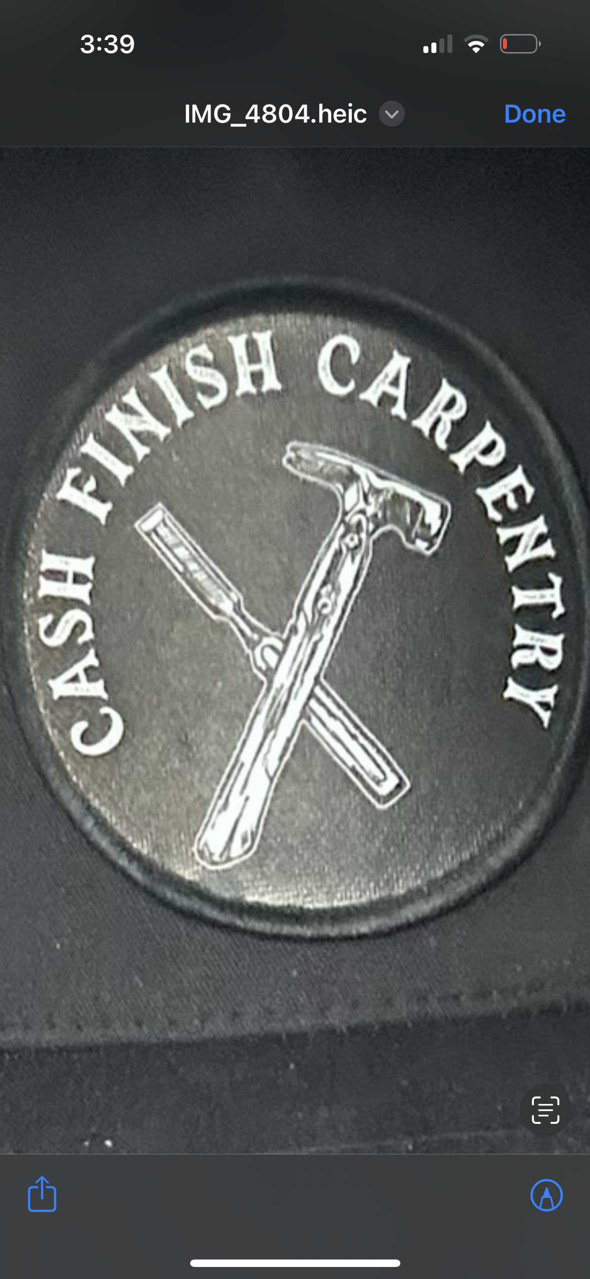 Cash finish carpentry logo