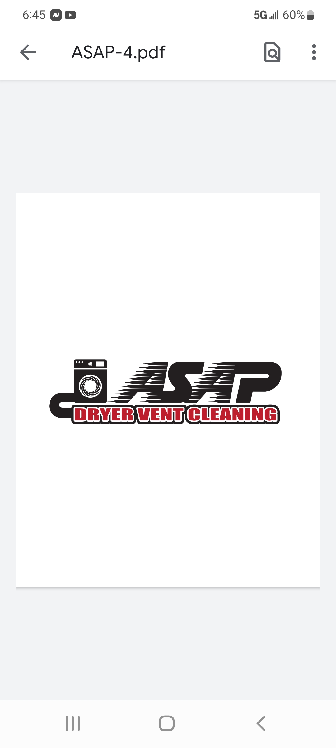 ASAP Dryer Vent Cleaning logo