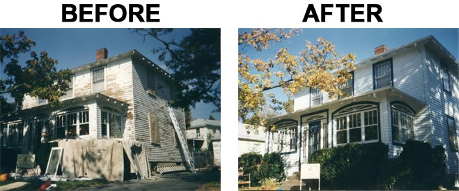 Exterior Before and After