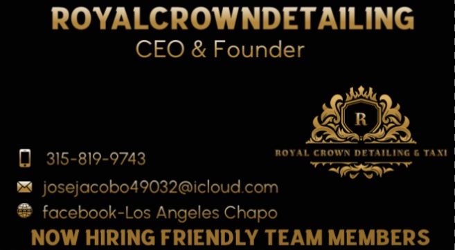 RoyalCrownDetailing-TAXI &Mowing logo