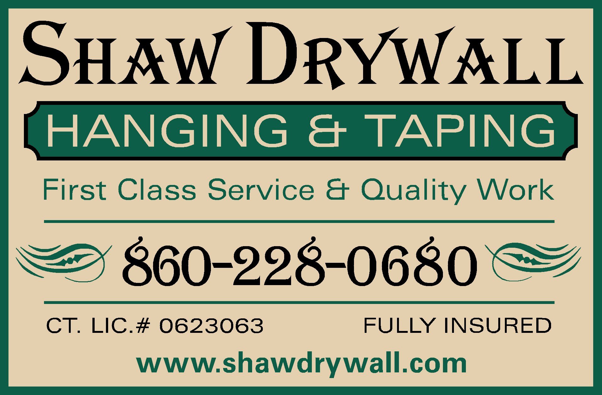 Shaw Drywall logo