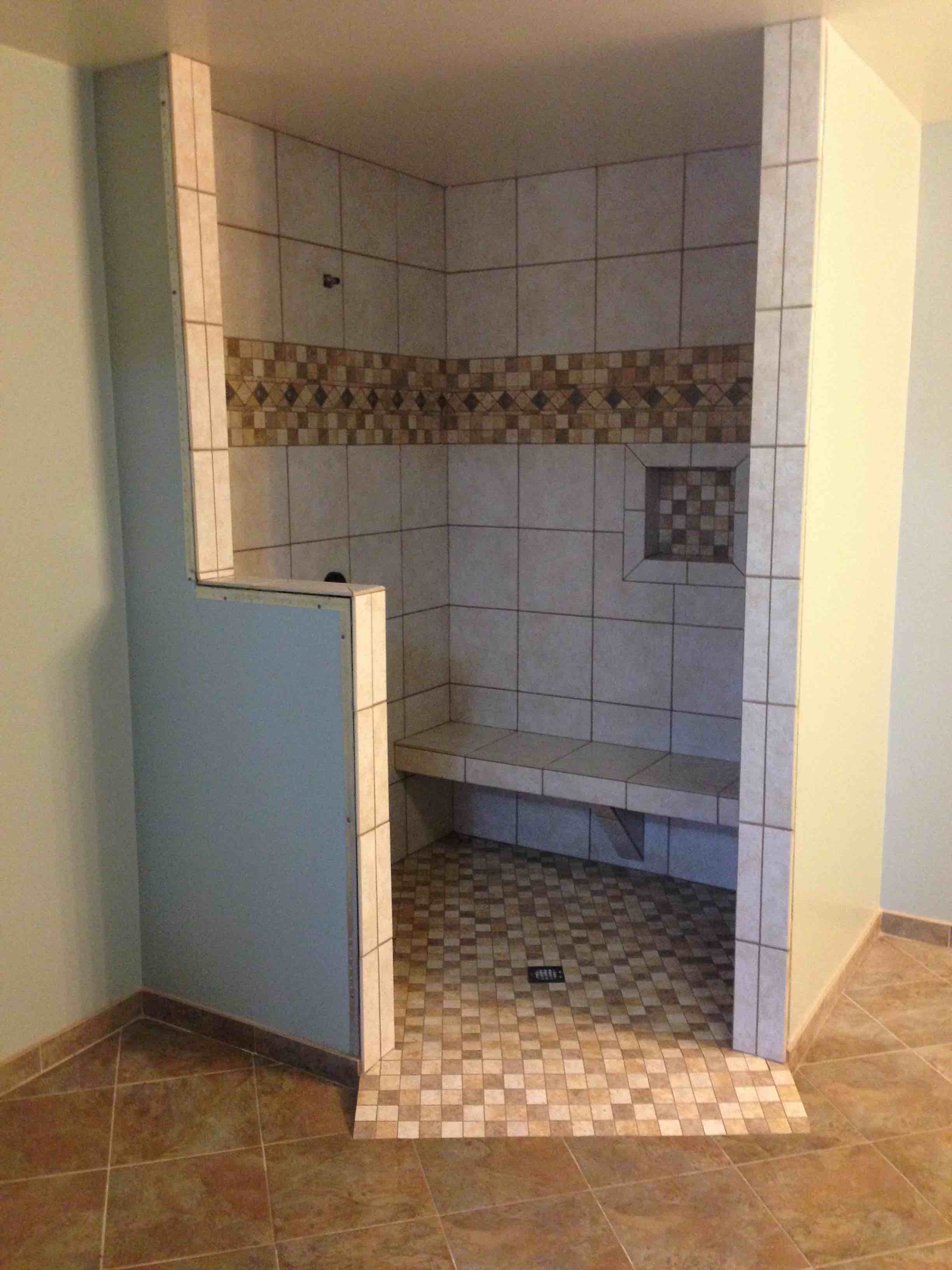 Curb-less shower