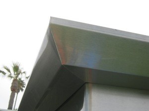 Mill finish-Angle faced gutters