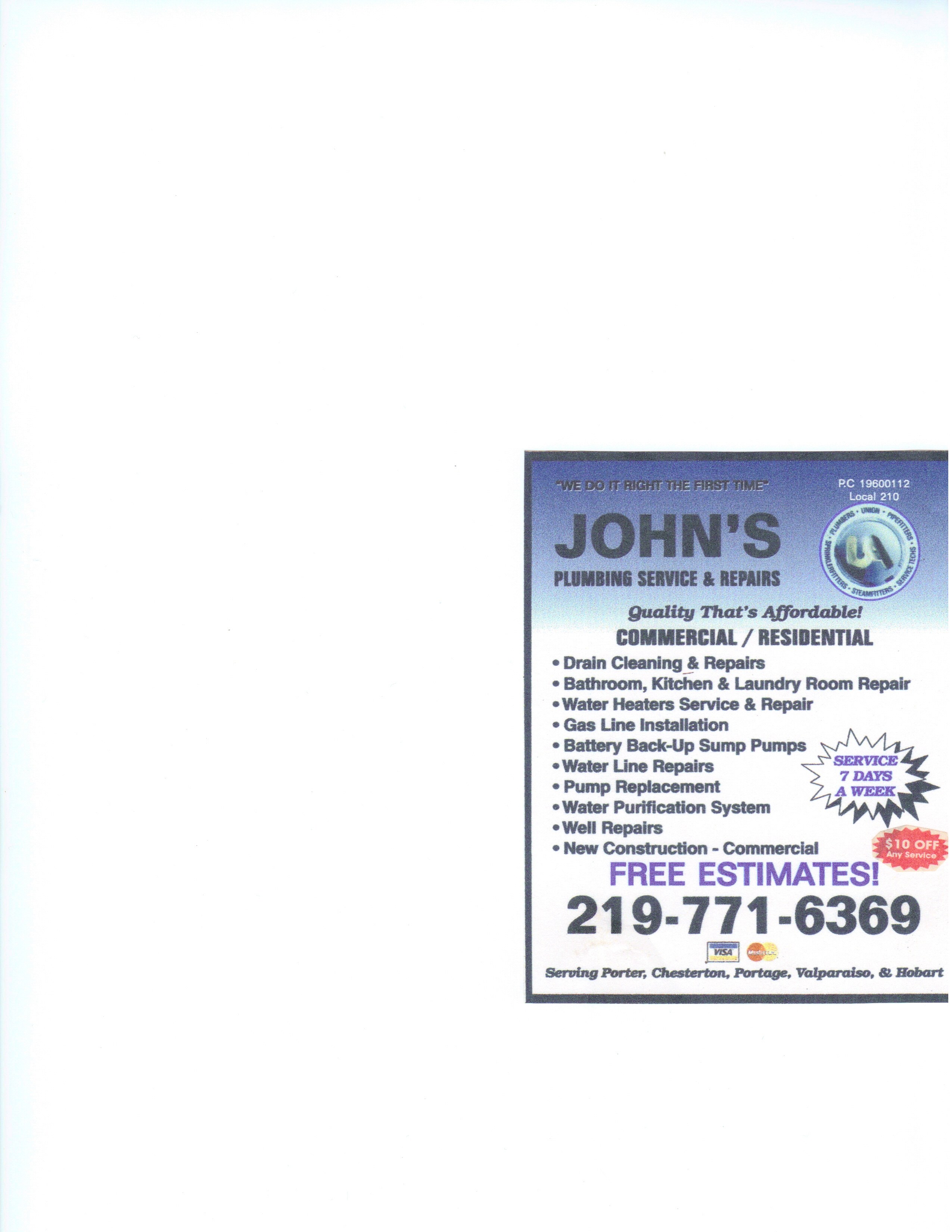 Avatar for Johns plumbing service&repairs