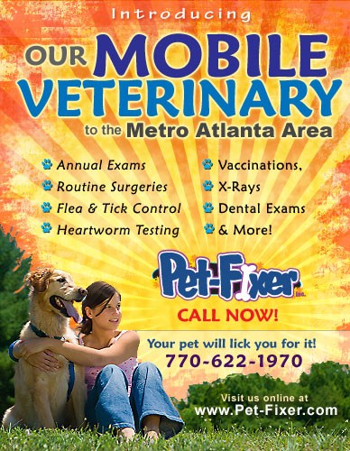 Logo for PET FIXER INC. Mobile Veterinary Services