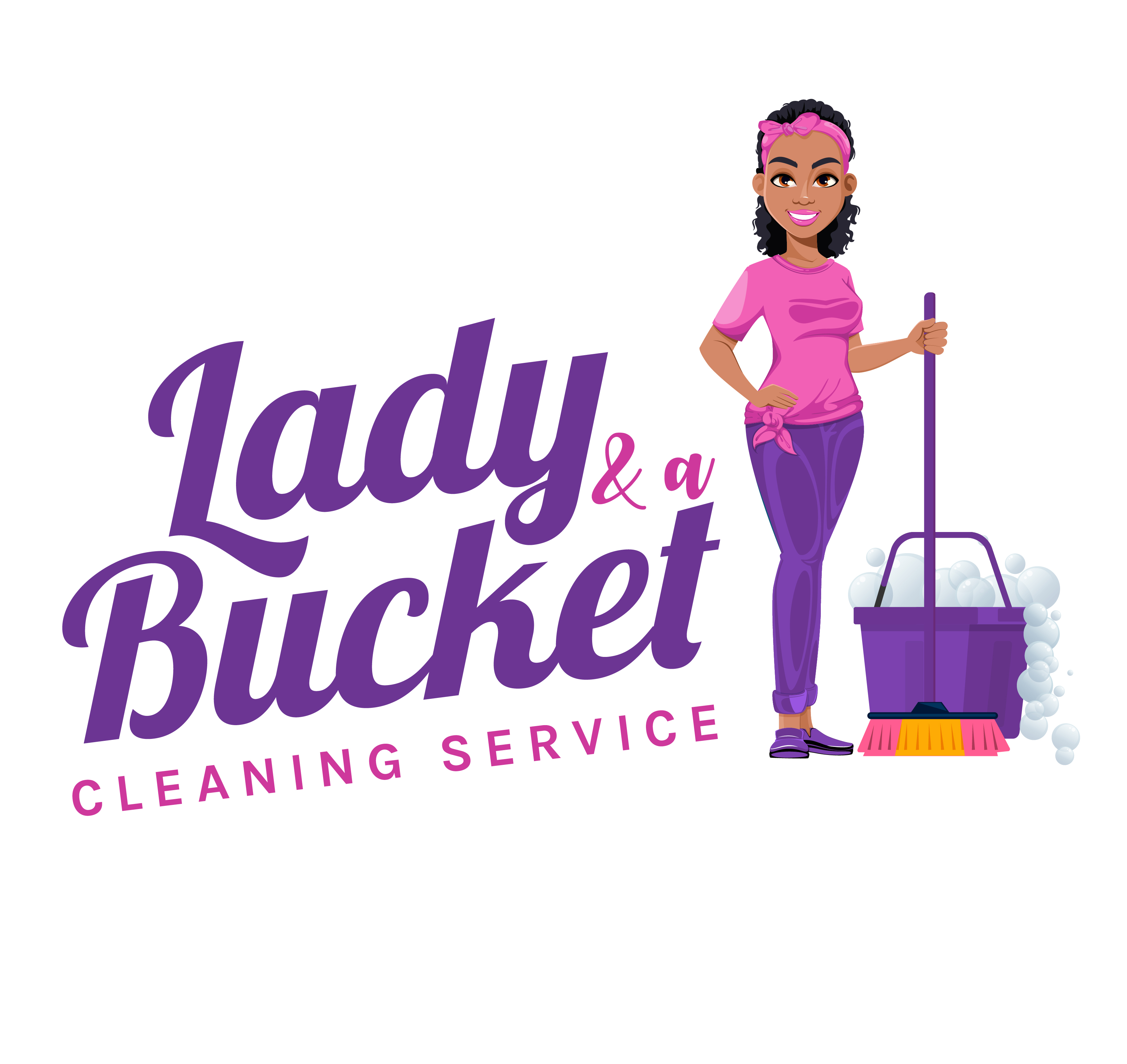 Lady and a Bucket Cleaning Service  logo