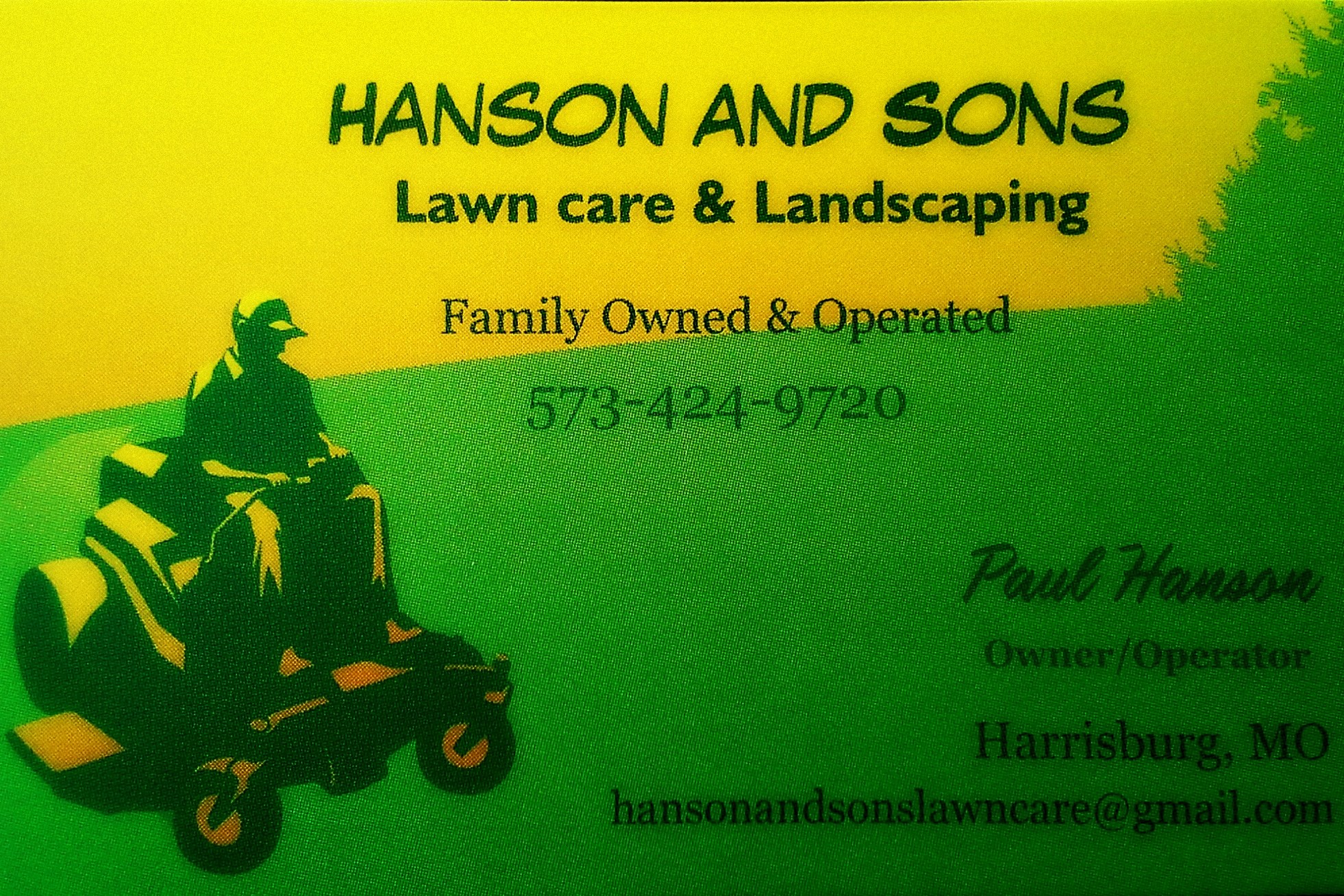 HANSON AND SONS Lawn Care & Landscaping logo