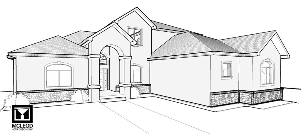 Two Story Stucco with Stone
