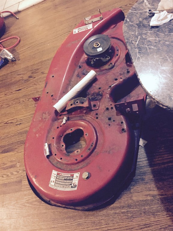 Lawn mower deck repairs 