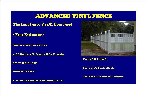 Advanced Vinyl Fence Inc. logo