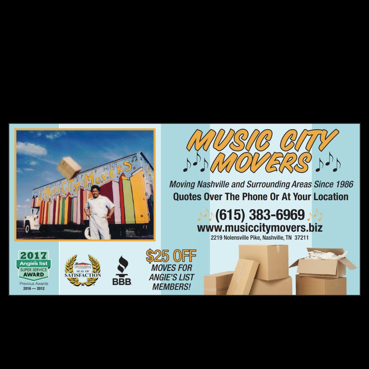 Logo for Music City Movers