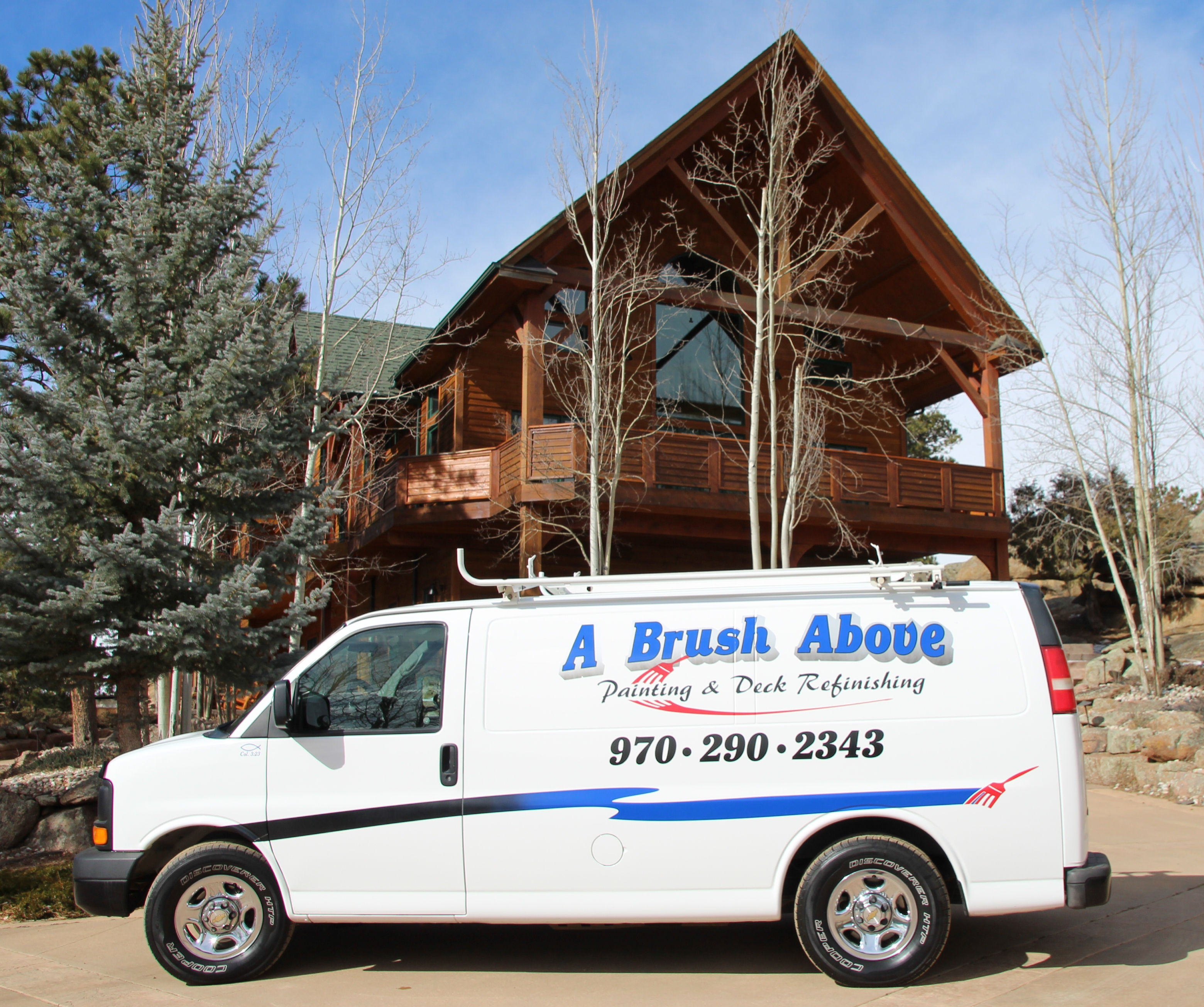 Logo for A Brush Above Painting and Deck Refinishing